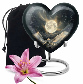 Lunar Embrace - Unusual Urn For Ashes, Funeral Urn