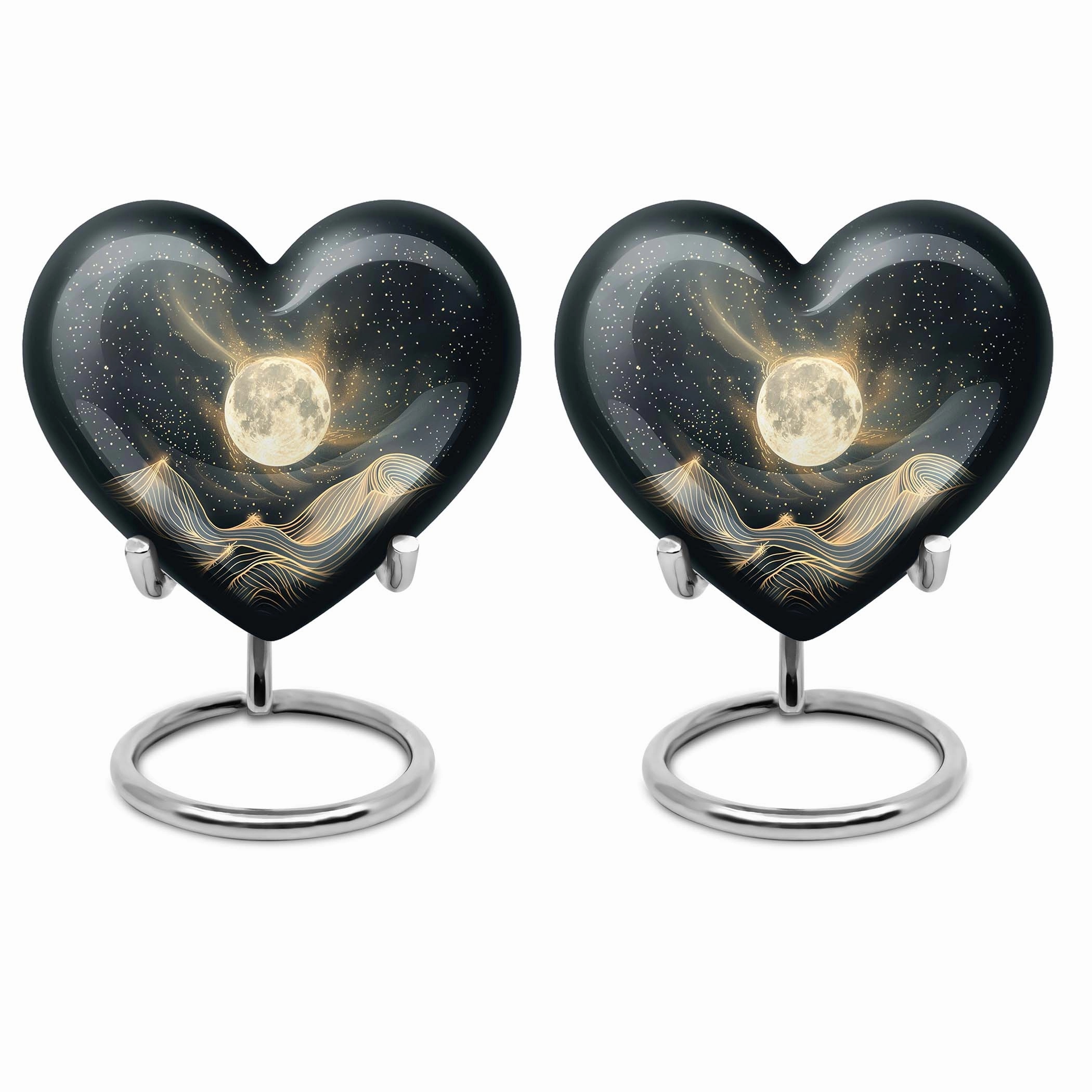 Lunar Embrace - Unusual Urn For Ashes, Funeral Urn