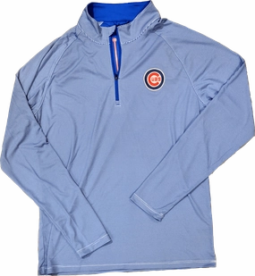 Men's Chicago Cubs Orion 1/4 Zip Royal/White Level Wear Track Jacket
