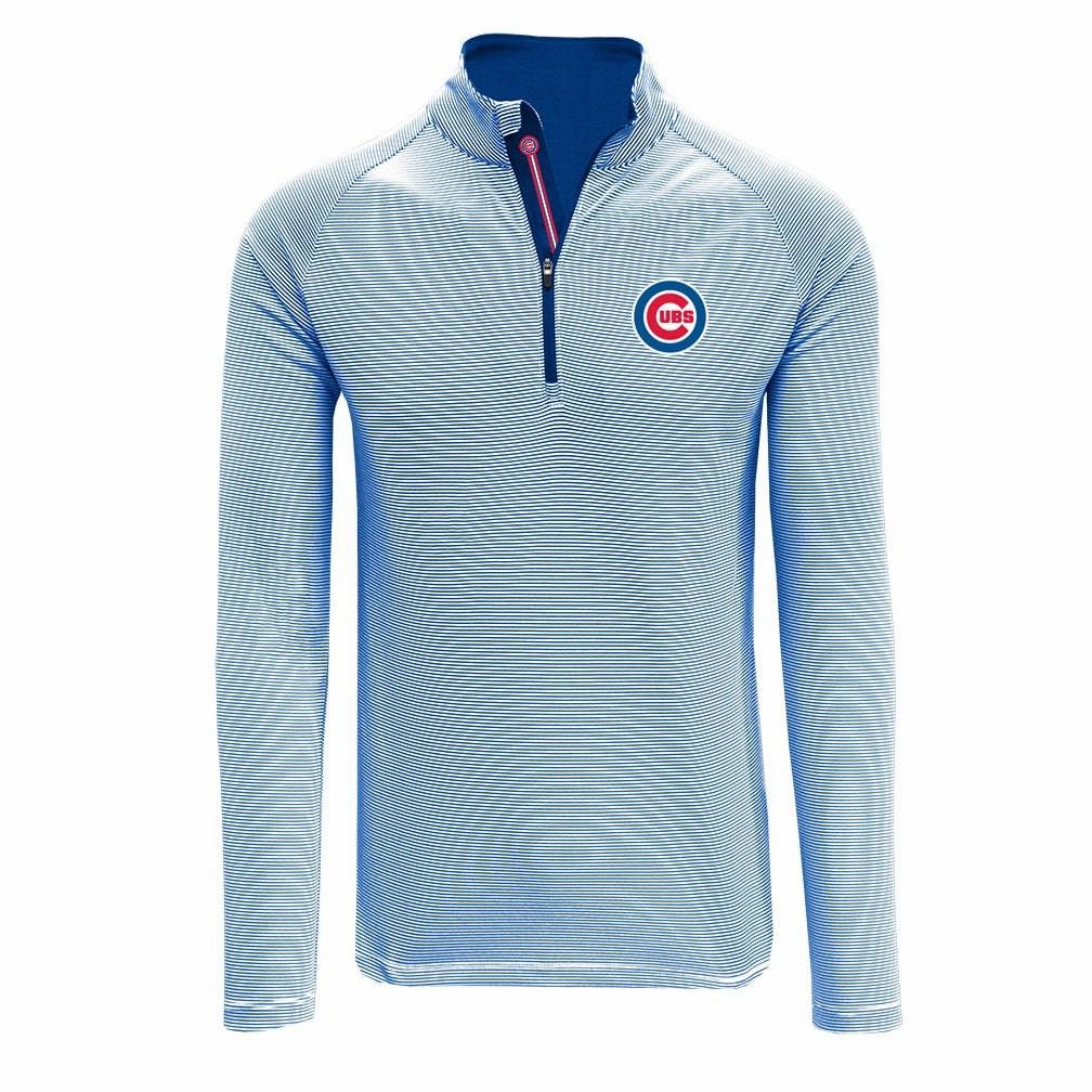 Men's Chicago Cubs Orion 1/4 Zip Royal/White Level Wear Track Jacket