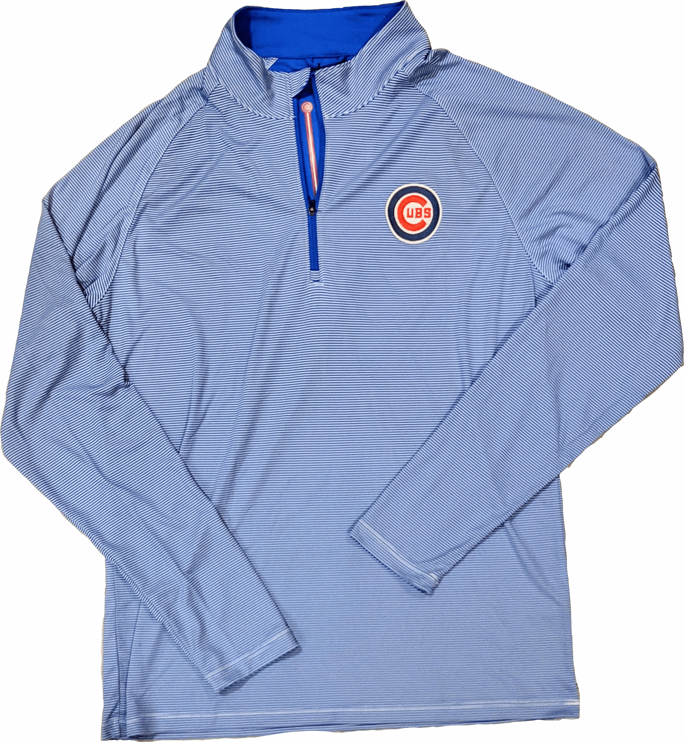 Men's Chicago Cubs Orion 1/4 Zip Royal/White Level Wear Track Jacket