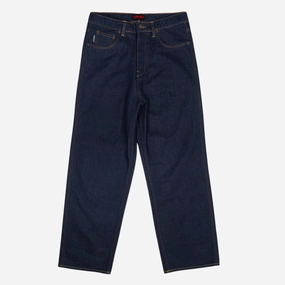 mens pleasures formula baggy jeans (raw indigo)