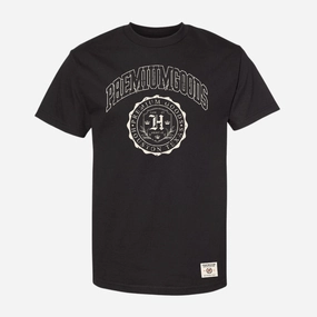 mens premiumgoods. tee crest (faded black)