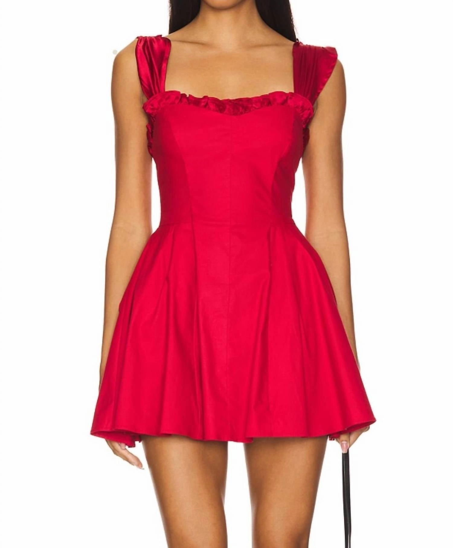 Midnight Magic Mini Dress In Red Dahlia Combo