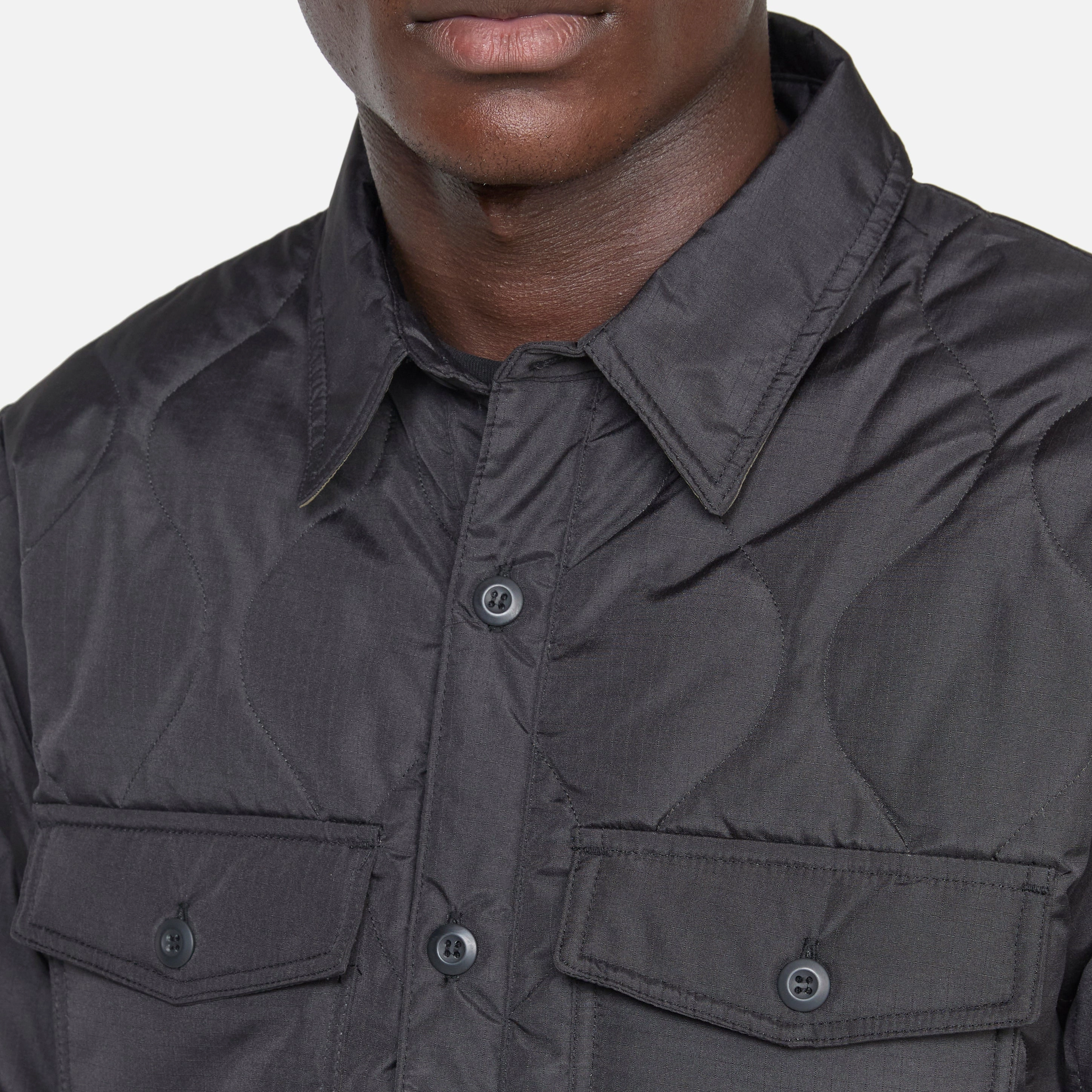 Military Down Shirt Black