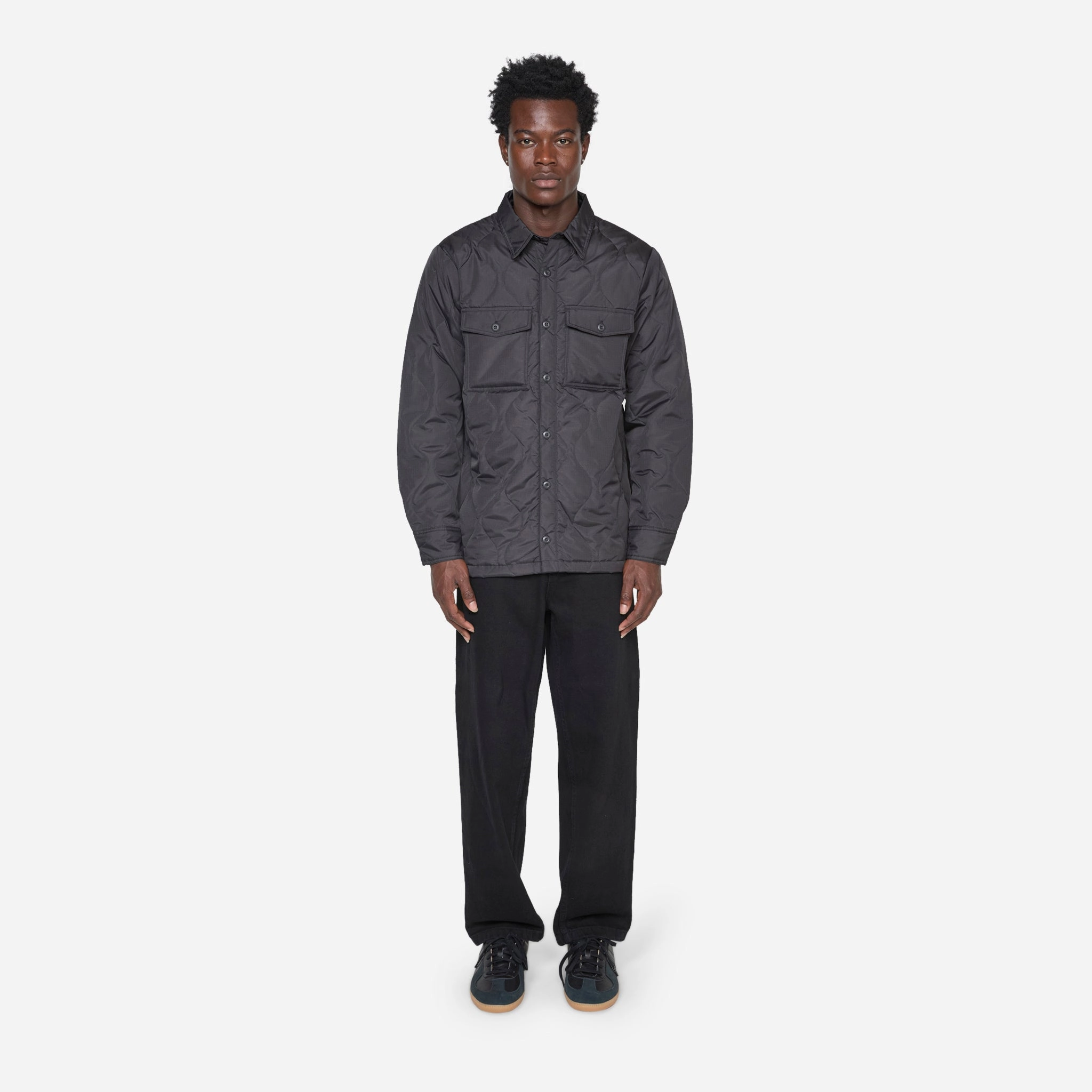Military Down Shirt Black