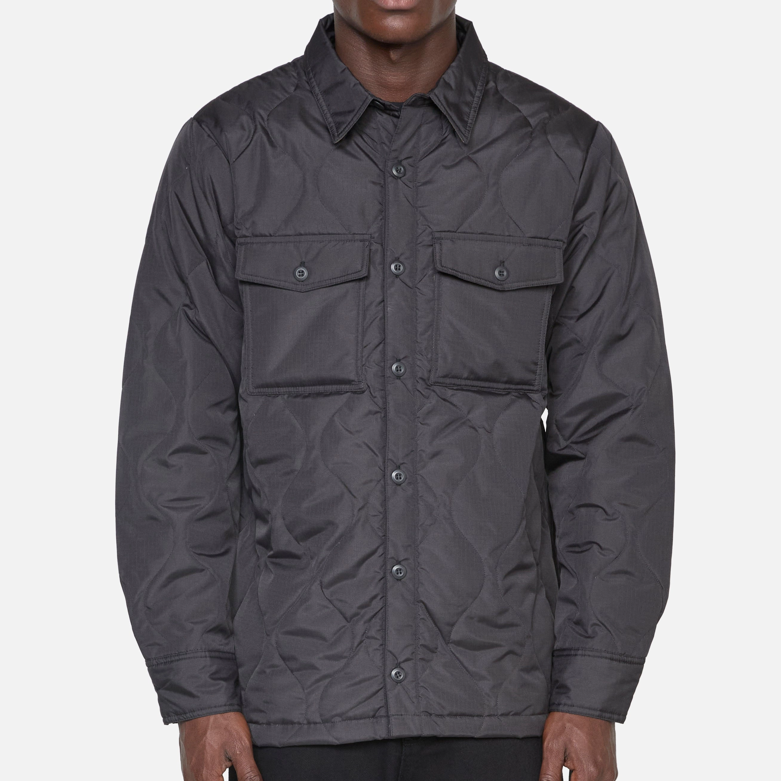 Military Down Shirt Black