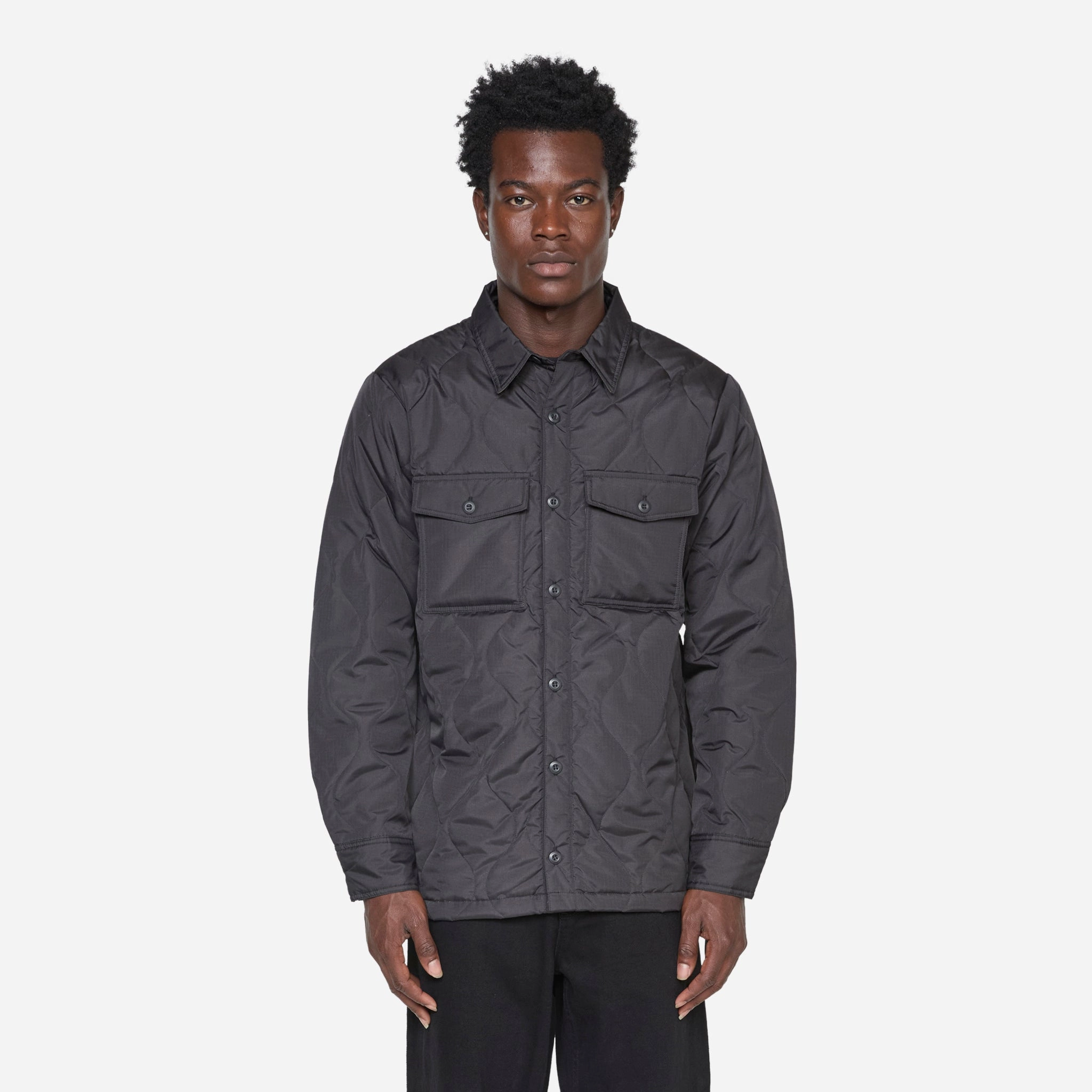 Military Down Shirt Black