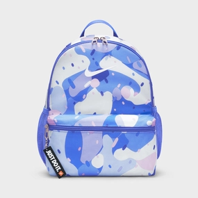Nike Kids' Brasilia JDI Printed Mini Backpack Comet Blue / Light Thistle - White