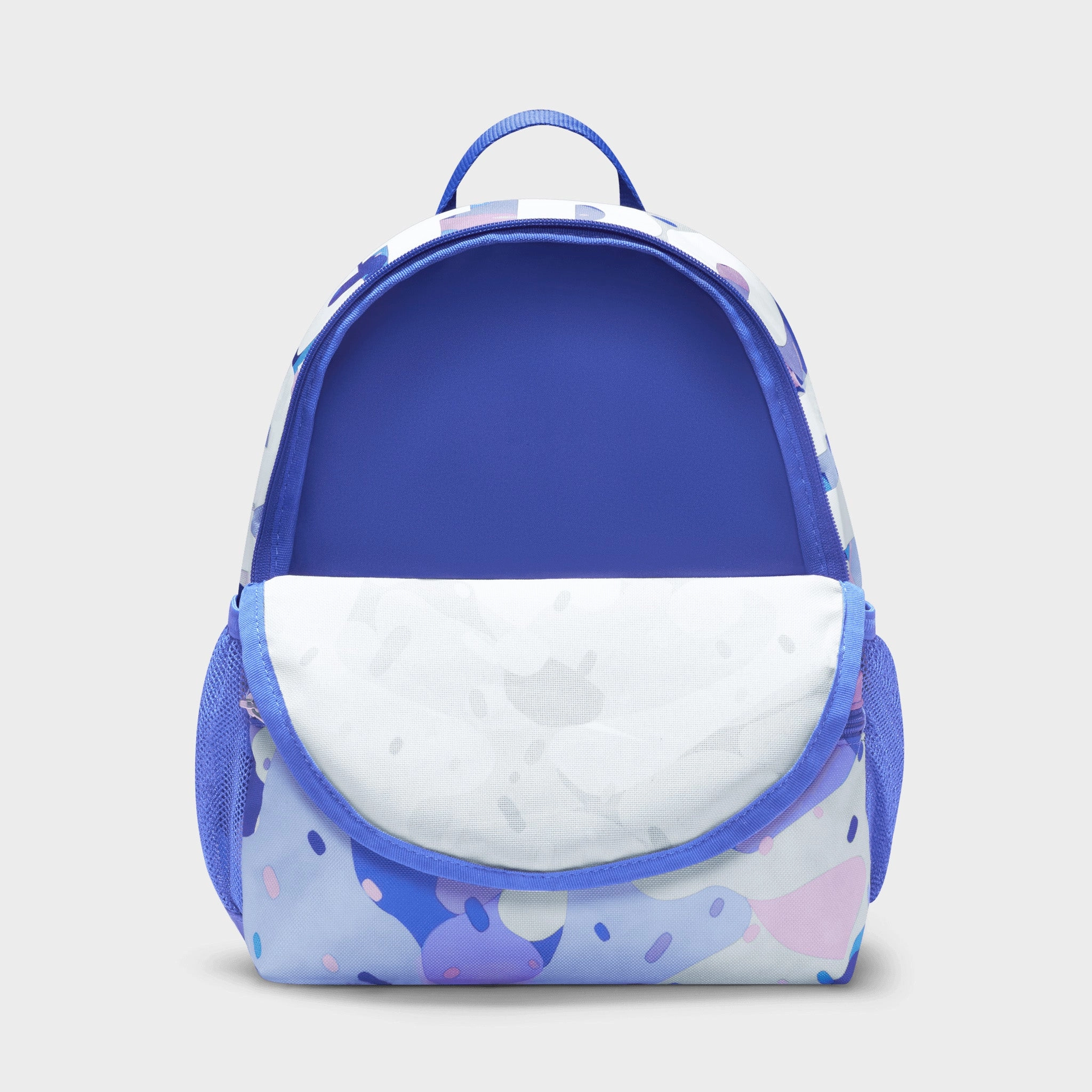 Nike Kids' Brasilia JDI Printed Mini Backpack Comet Blue / Light Thistle - White