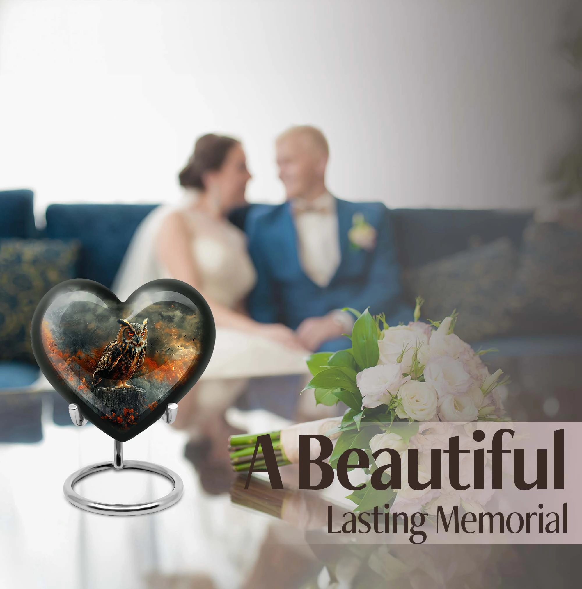 Owl Ashes Memorial - Masterclass Funeral Urn for Men