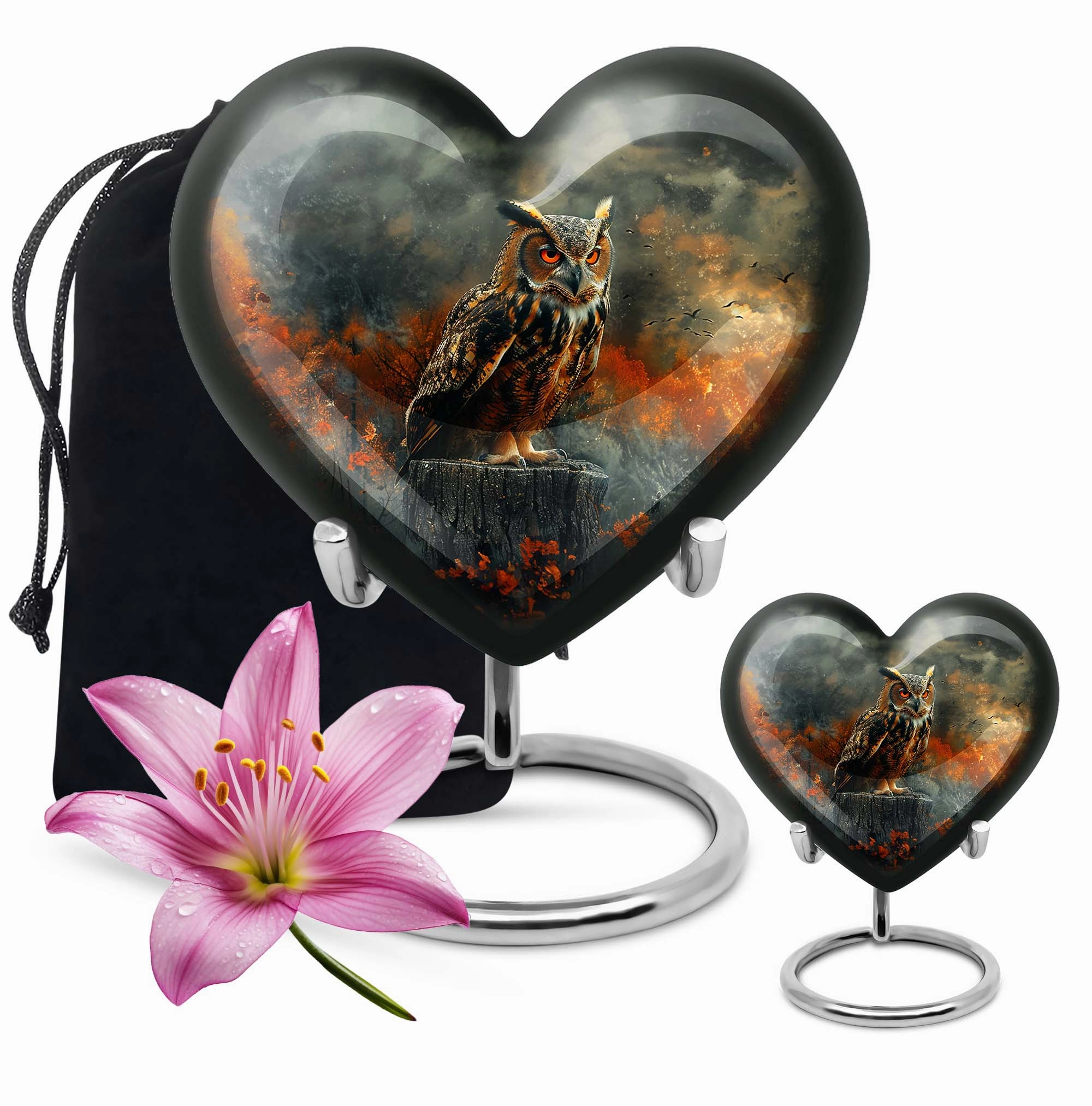 Owl Ashes Memorial - Masterclass Funeral Urn for Men