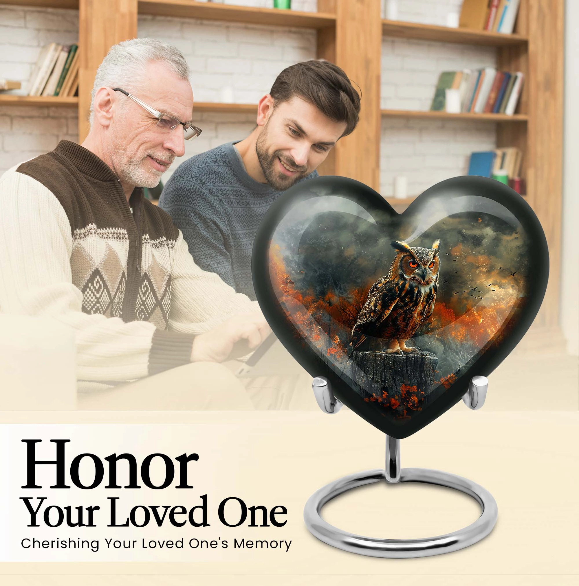 Owl Ashes Memorial - Masterclass Funeral Urn for Men