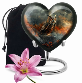 Owl Ashes Memorial - Masterclass Funeral Urn for Men