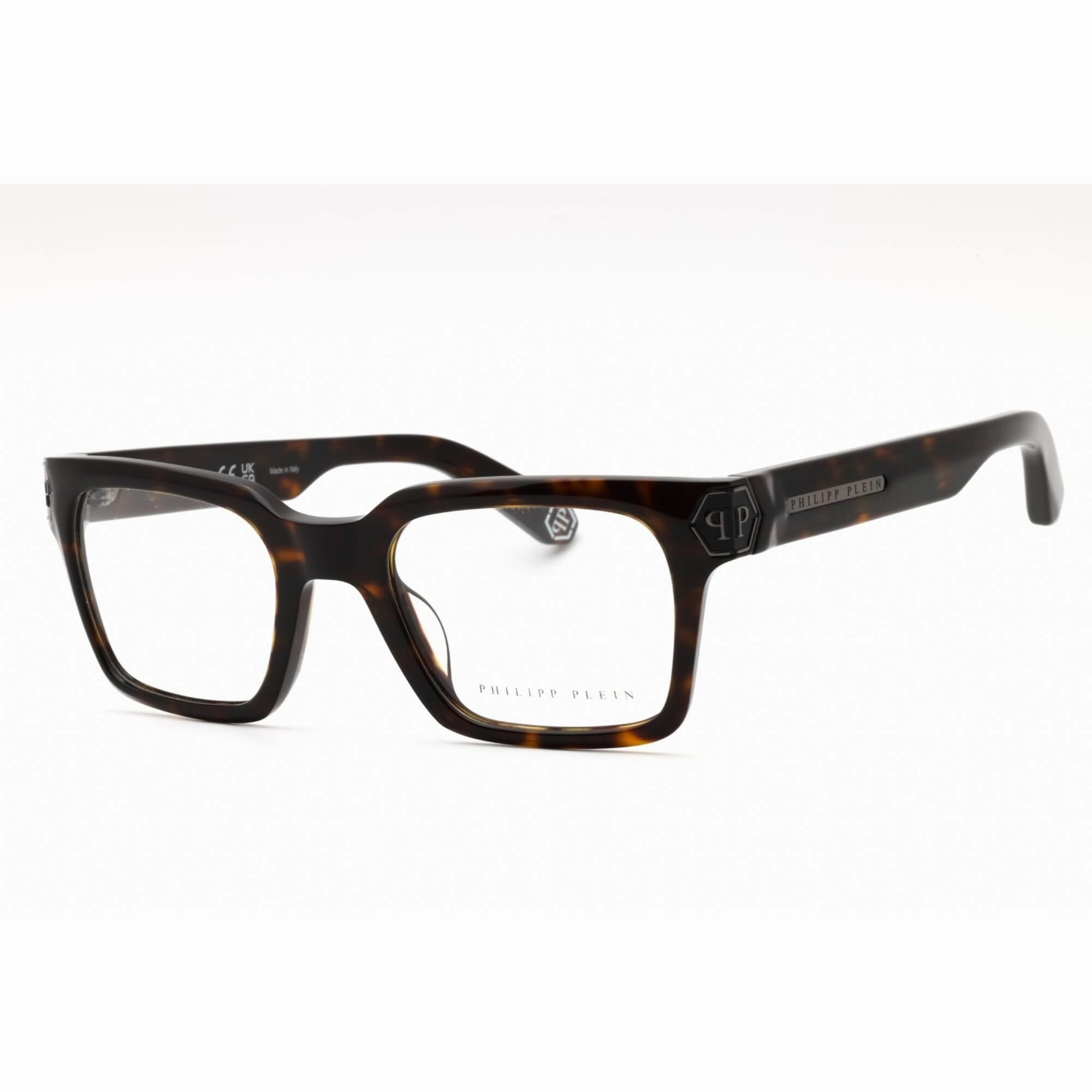 Philipp Plein Men's Eyeglasses - Dark Havana Acetate Full Rim Frame | VPP082M 0722