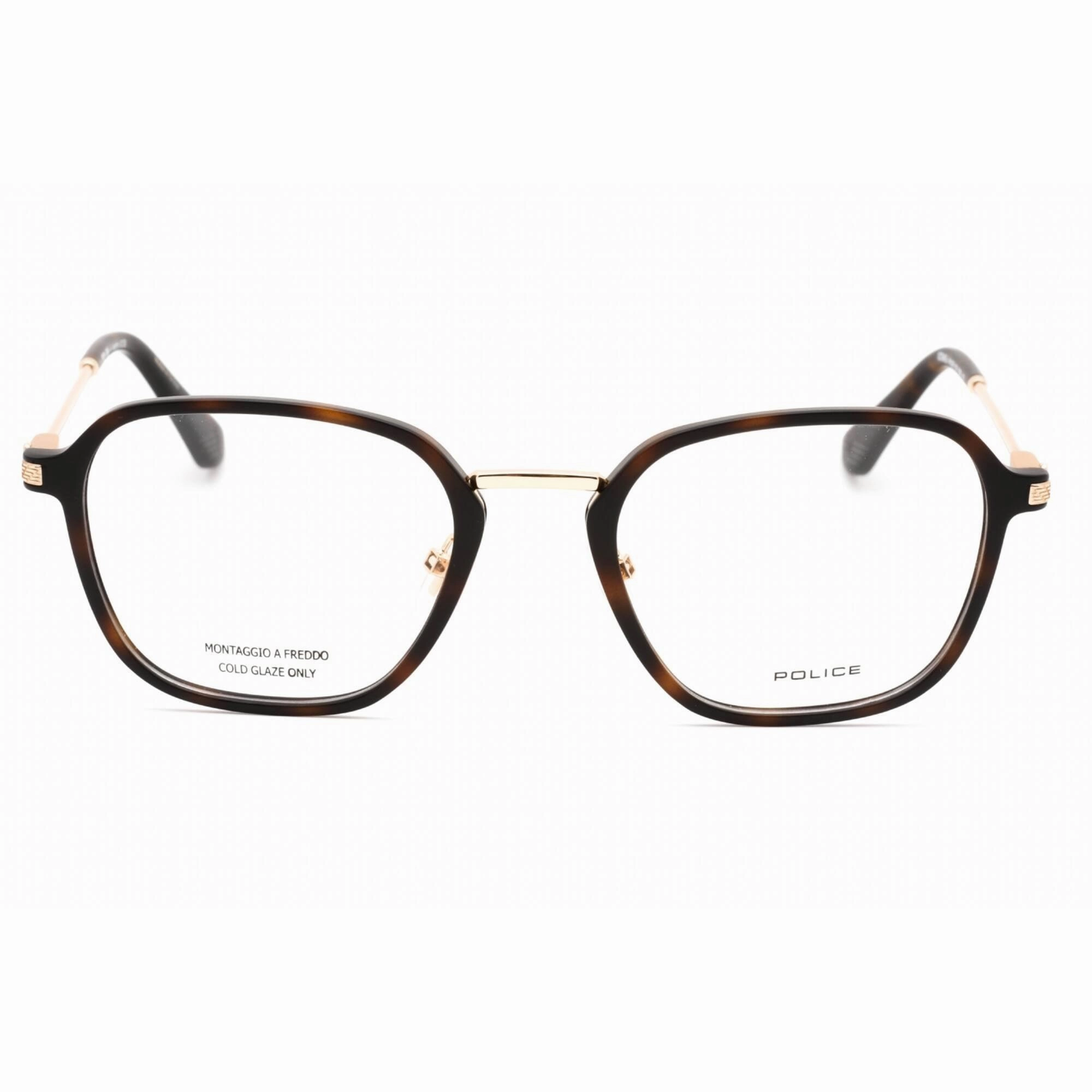 Police Men's Eyeglasses - Matte Dark Havana Injected Propionate Square | VPLG78 722M