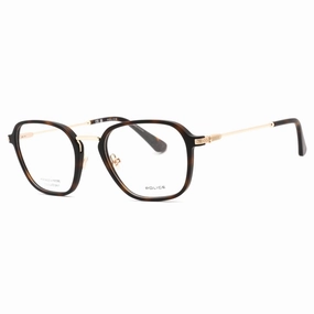 Police Men's Eyeglasses - Matte Dark Havana Injected Propionate Square | VPLG78 722M