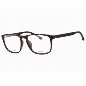 Police Men's Eyeglasses - Matte Dark Havana Rectangular Shape Frame | VPLA44 0878