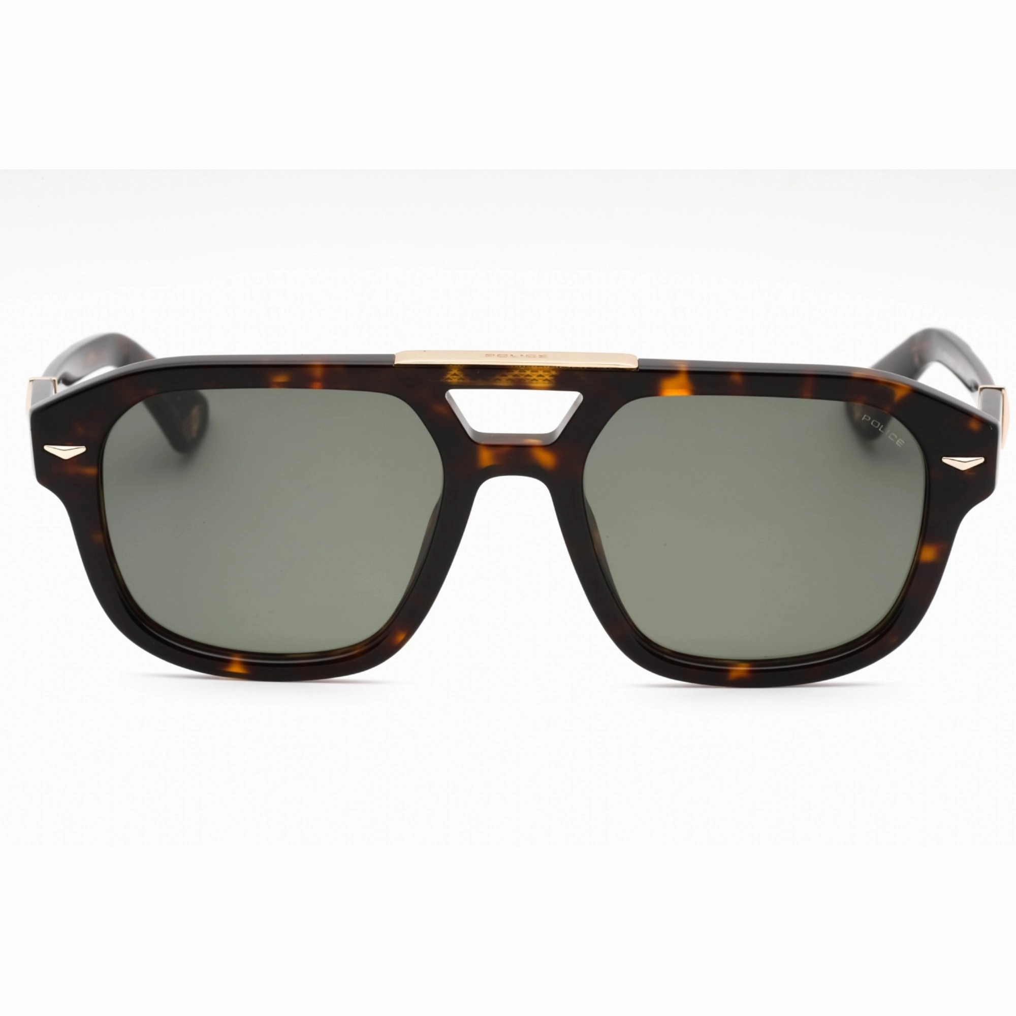 Police Men's Sunglasses - Dark Tortoise Plastic Pilot Full Rim Frame | SPLL19 0722