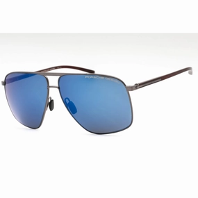 Porsche Men's Sunglasses - Dark Grey/Red Metal Navigator Full Rim Frame | P8933 C