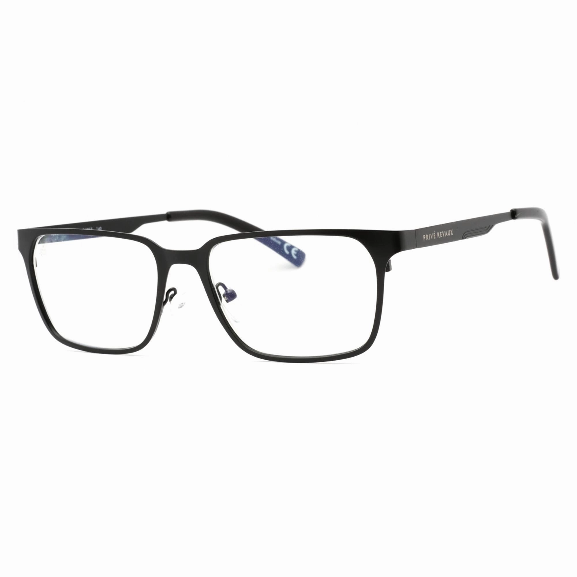 Prive Revaux Men's Eyeglasses - Metal Rectangular Frame | Spear Head Caviar Black