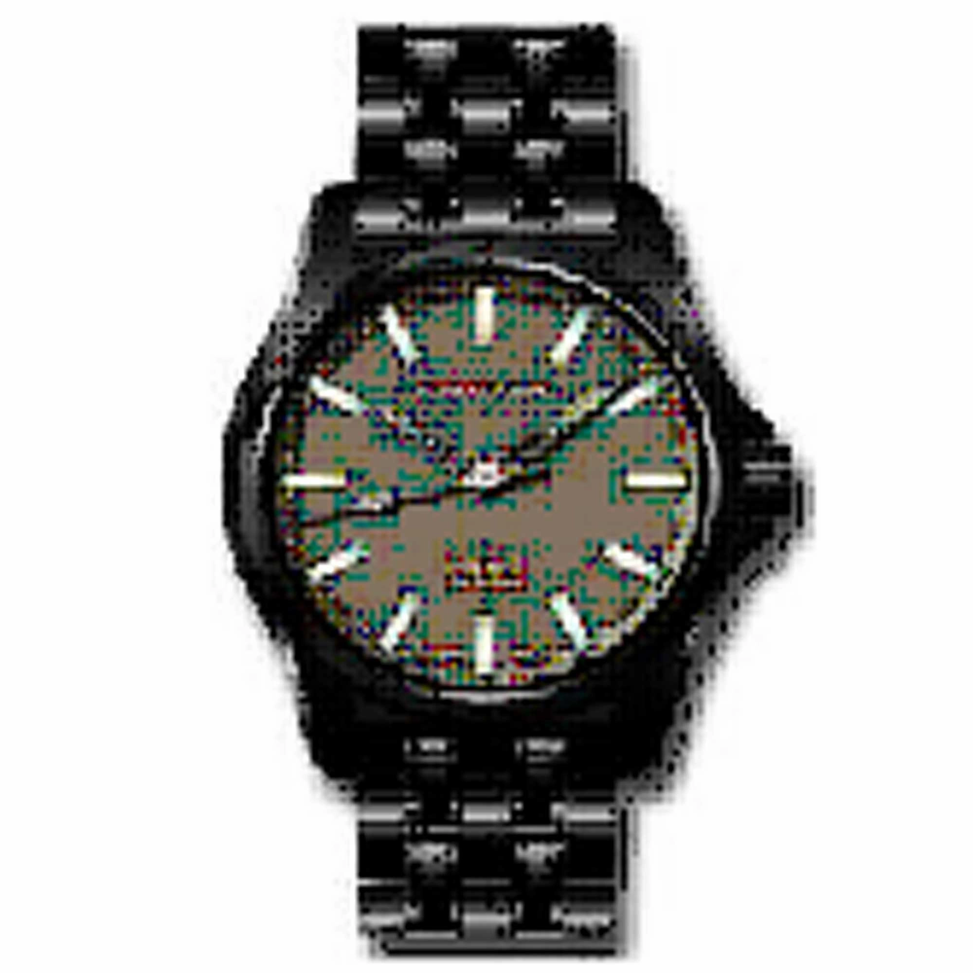 Protek Men's Watch - USMC Series Quartz Sand Dial Black Titanium Bracelet | 3106BR