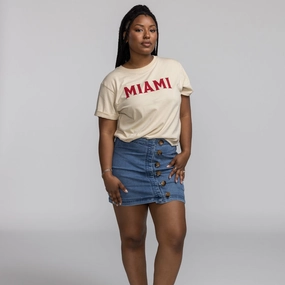 Sportiqe Miami HEAT Beige Women's Tee