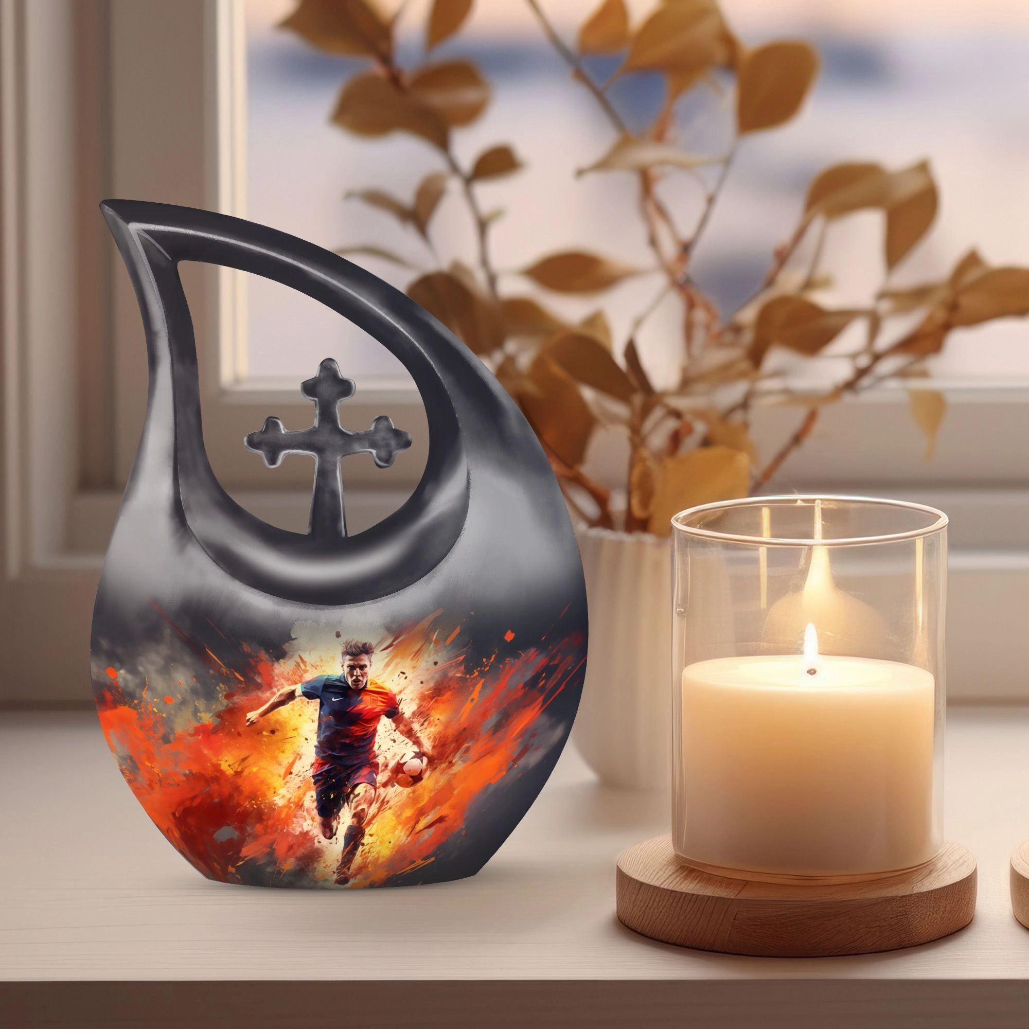 Sports-Theme Memorial Urn, Companion Shared Urn