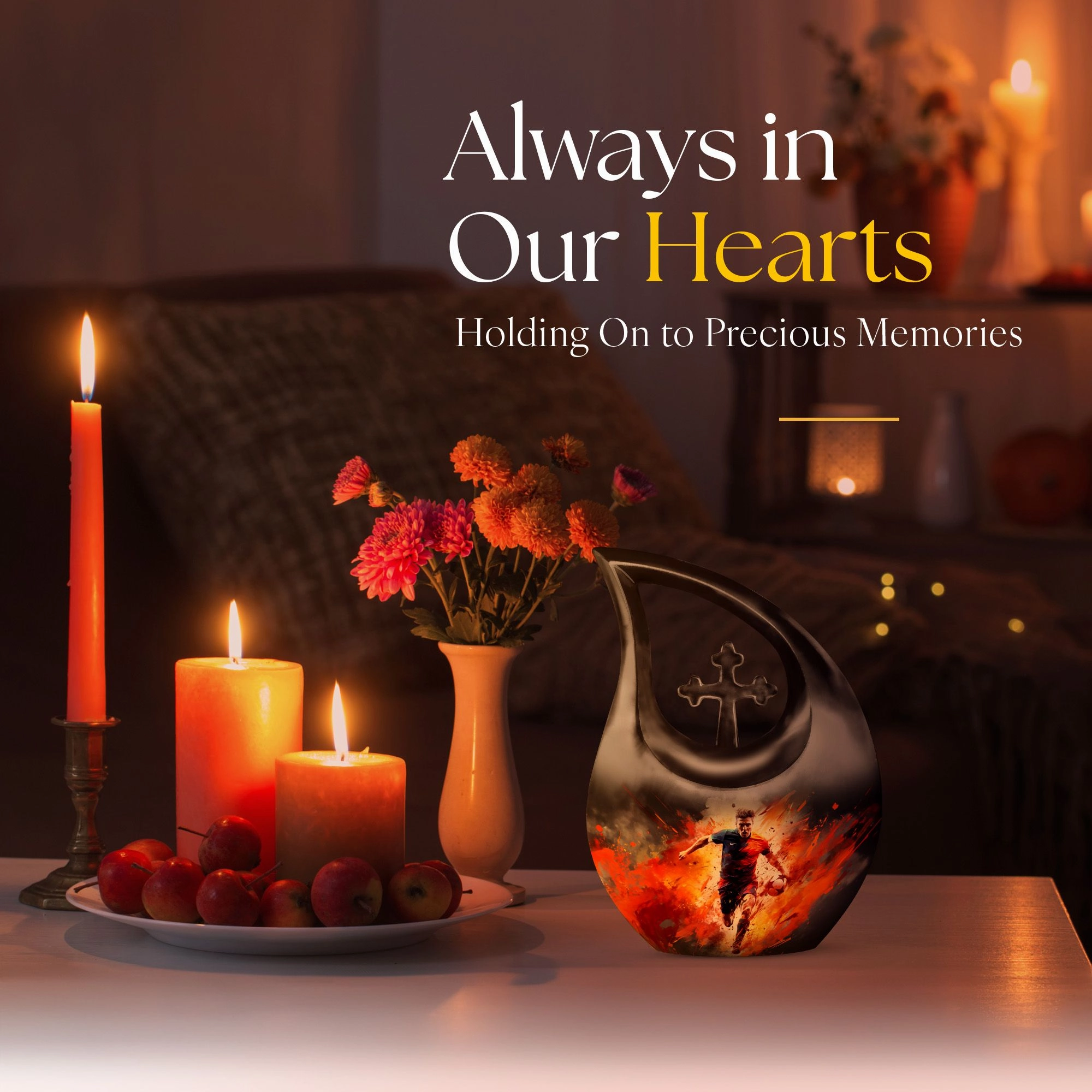 Sports-Theme Memorial Urn, Companion Shared Urn