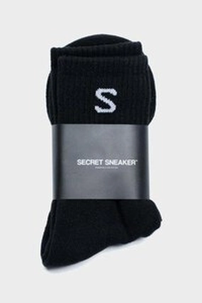 SSS ESSENTIALS LOGO SPORTS SOCK BLACK ONE SIZE