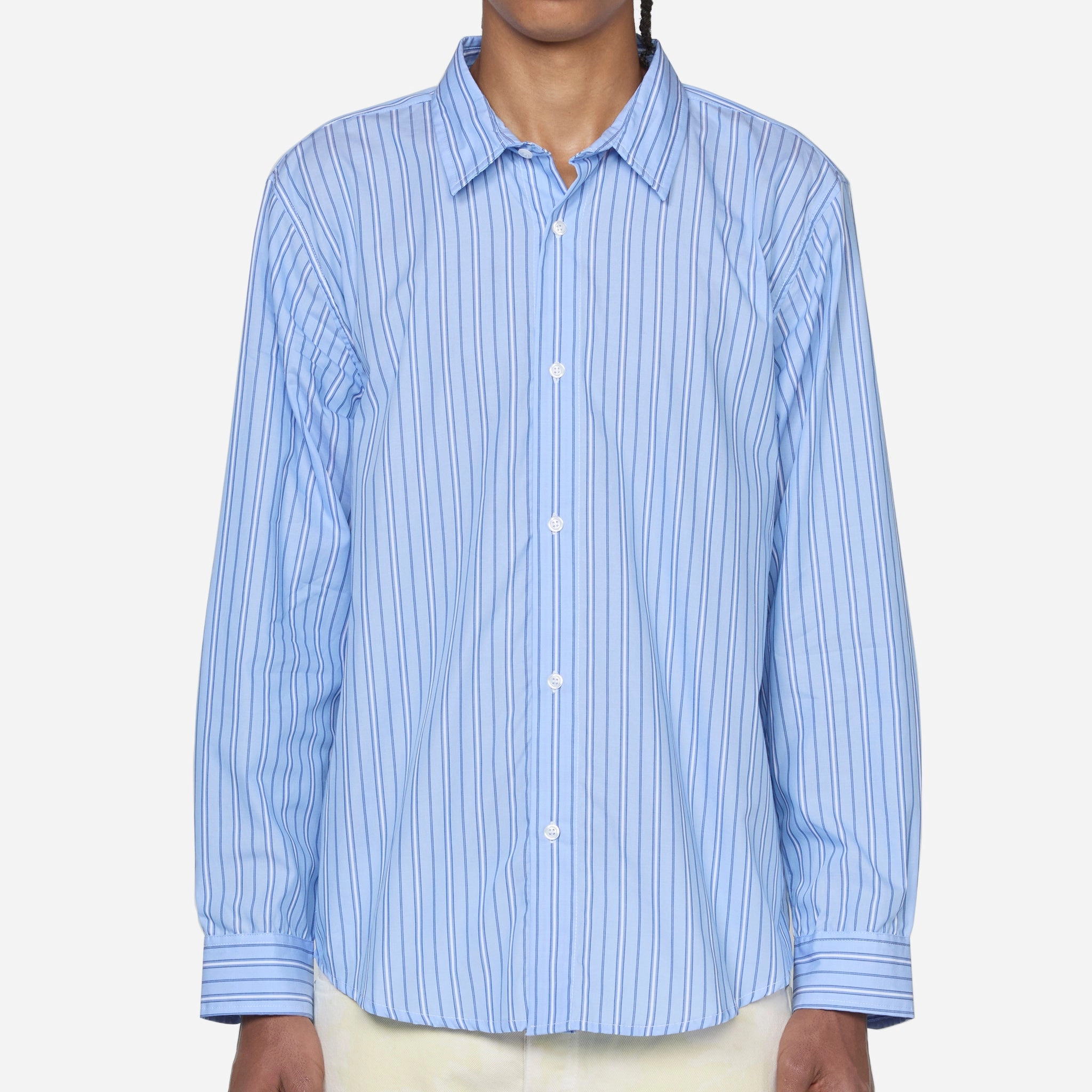 Striped Logo Shirt Blue