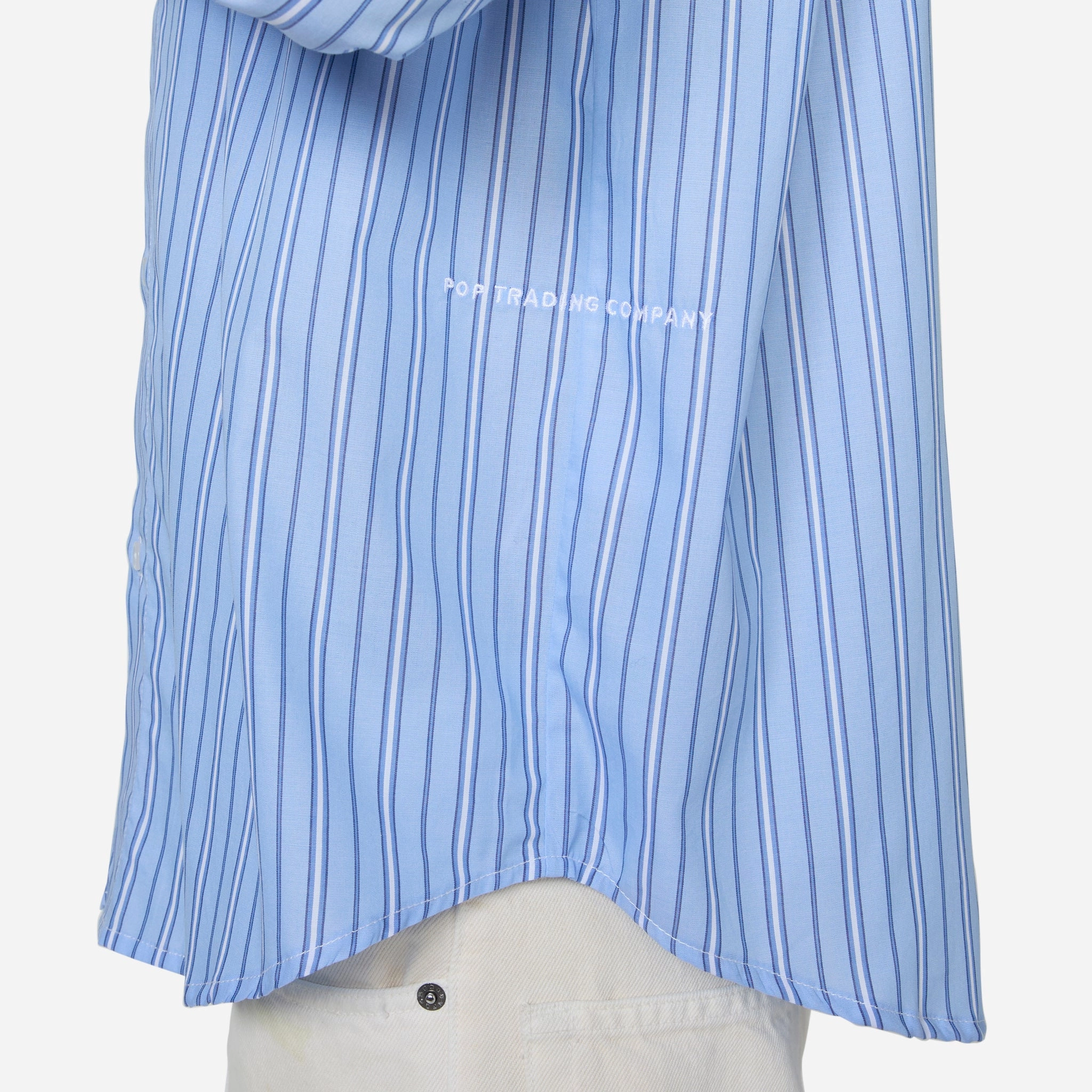 Striped Logo Shirt Blue