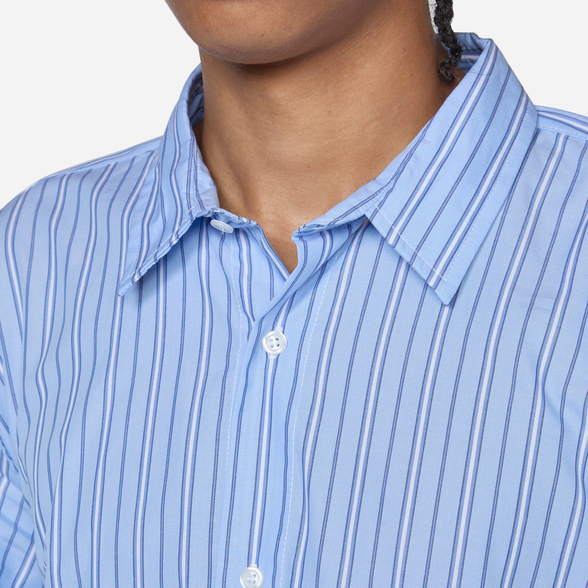 Striped Logo Shirt Blue