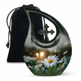 Sunset Glow Cross Drop Urn, A Soothing Memorial For Loved Ones