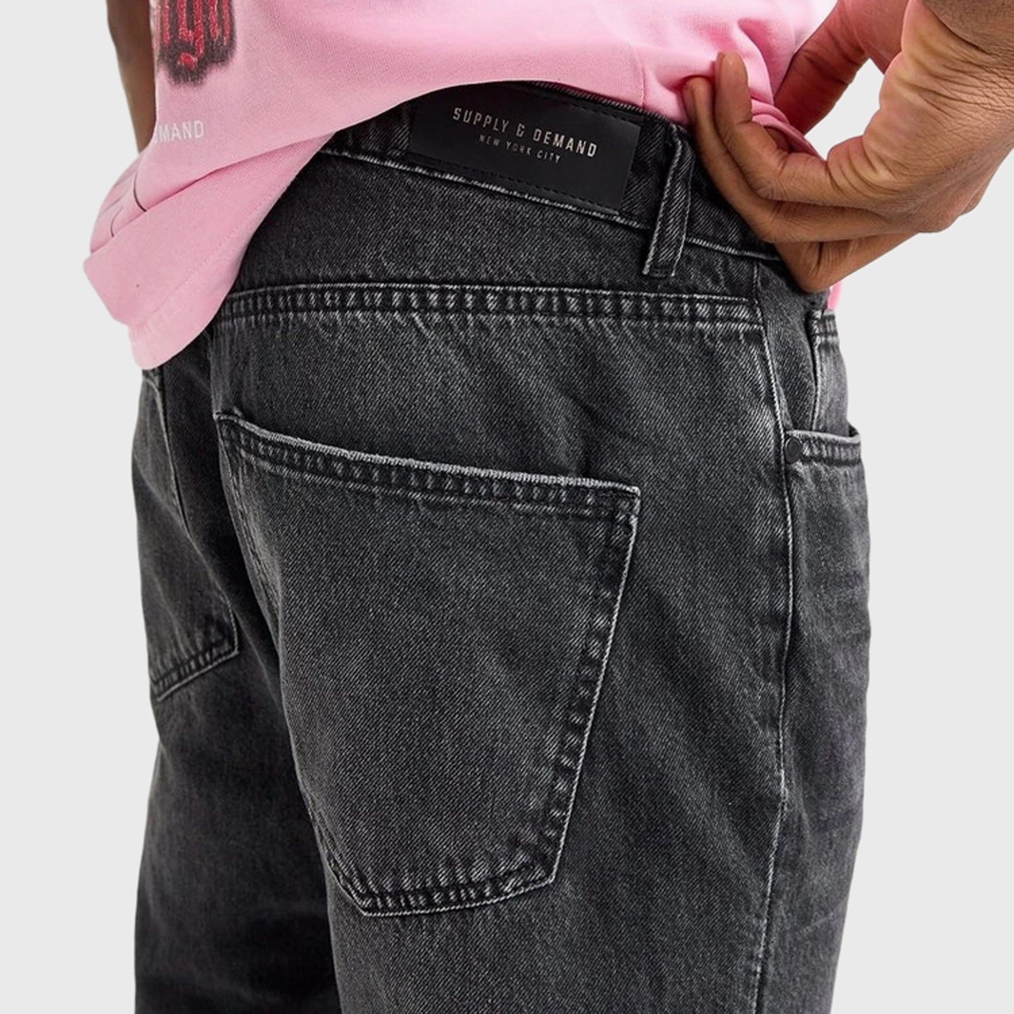 Supply & Demand Relaxed Piper Jeans / Washed Black Denim