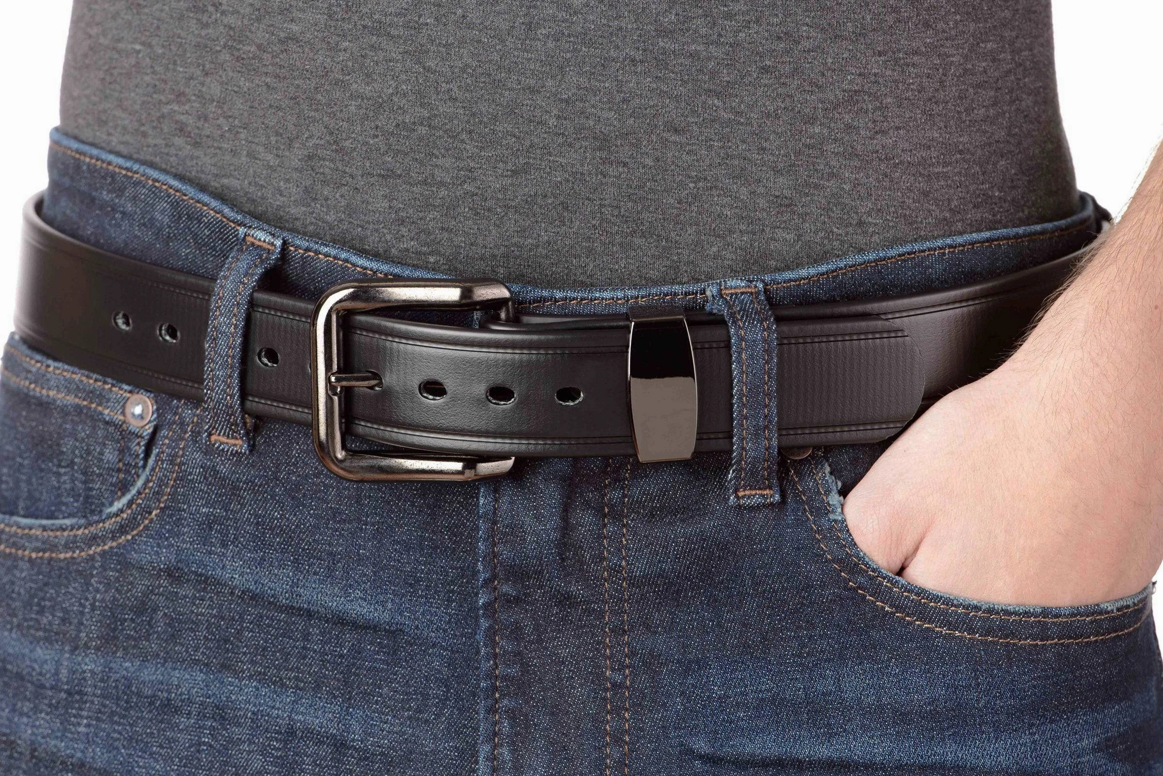 The Hercules Belt™ -  Black Max Thick With Gunmetal Buckle And Keeper 1.50" (H560BK)