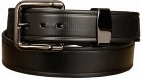 The Hercules Belt™ -  Black Max Thick With Gunmetal Buckle And Keeper 1.50" (H560BK)