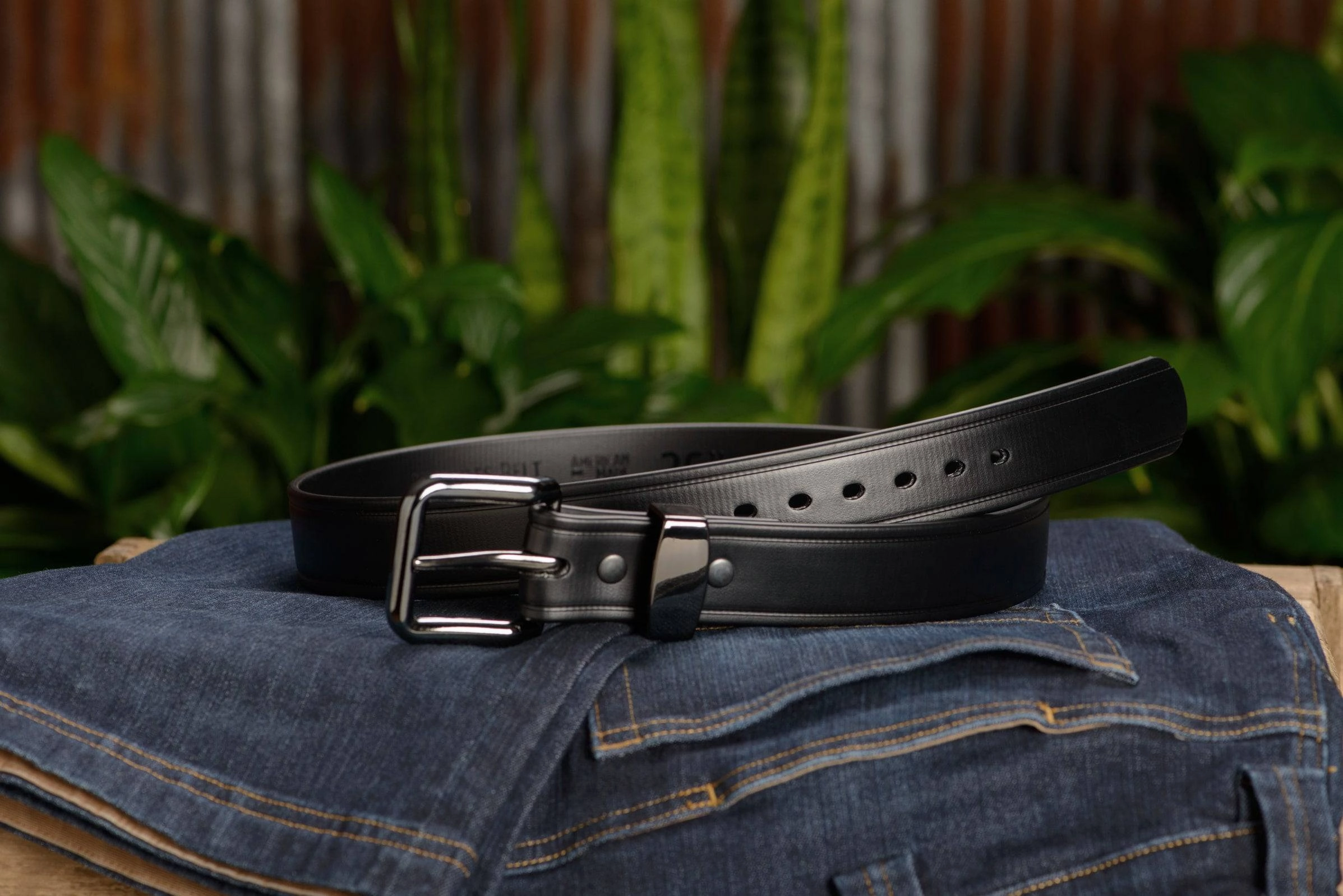 The Hercules Belt™ -  Black Max Thick With Gunmetal Buckle And Keeper 1.50" (H560BK)
