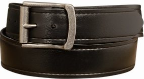The Hercules Belt™ -  Black With Antique Nickel Hercules Buckle 1.50" (H100)
