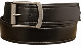 The Hercules Belt™ -  Black With Antique Nickel Hercules Buckle 1.50" (H100)
