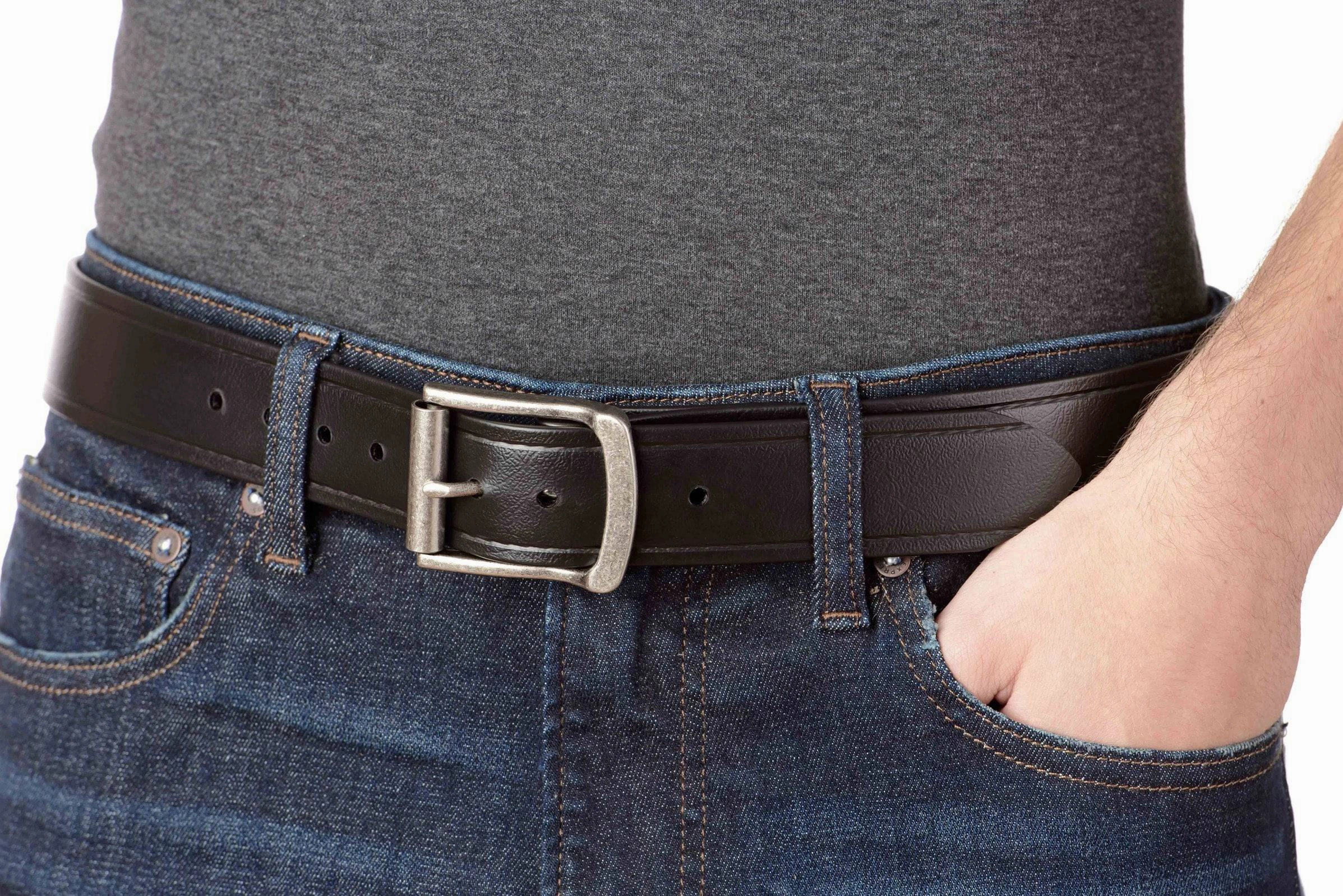 The Hercules Belt™ -  Black With Antique Nickel Hercules Buckle 1.50" (H100)
