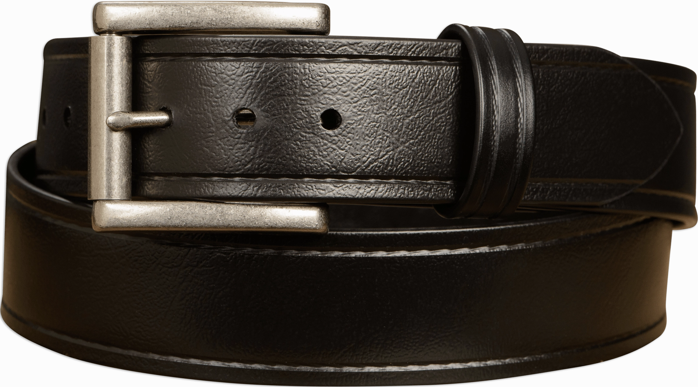 The Hercules Belt™ -  Black With Antique Nickel Roller Buckle 1.50" (H150)