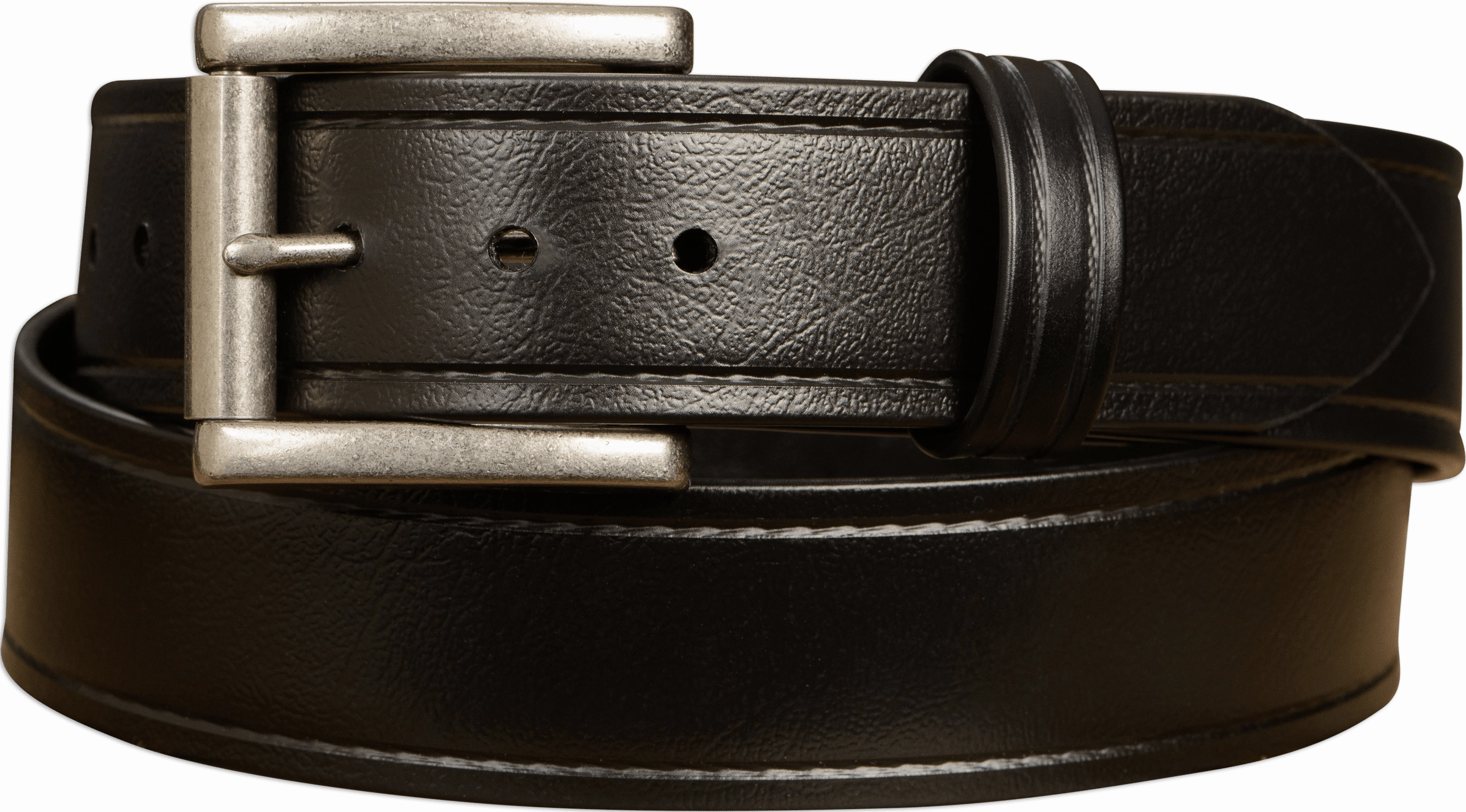 The Hercules Belt™ -  Black With Antique Nickel Roller Buckle 1.50" (H150)