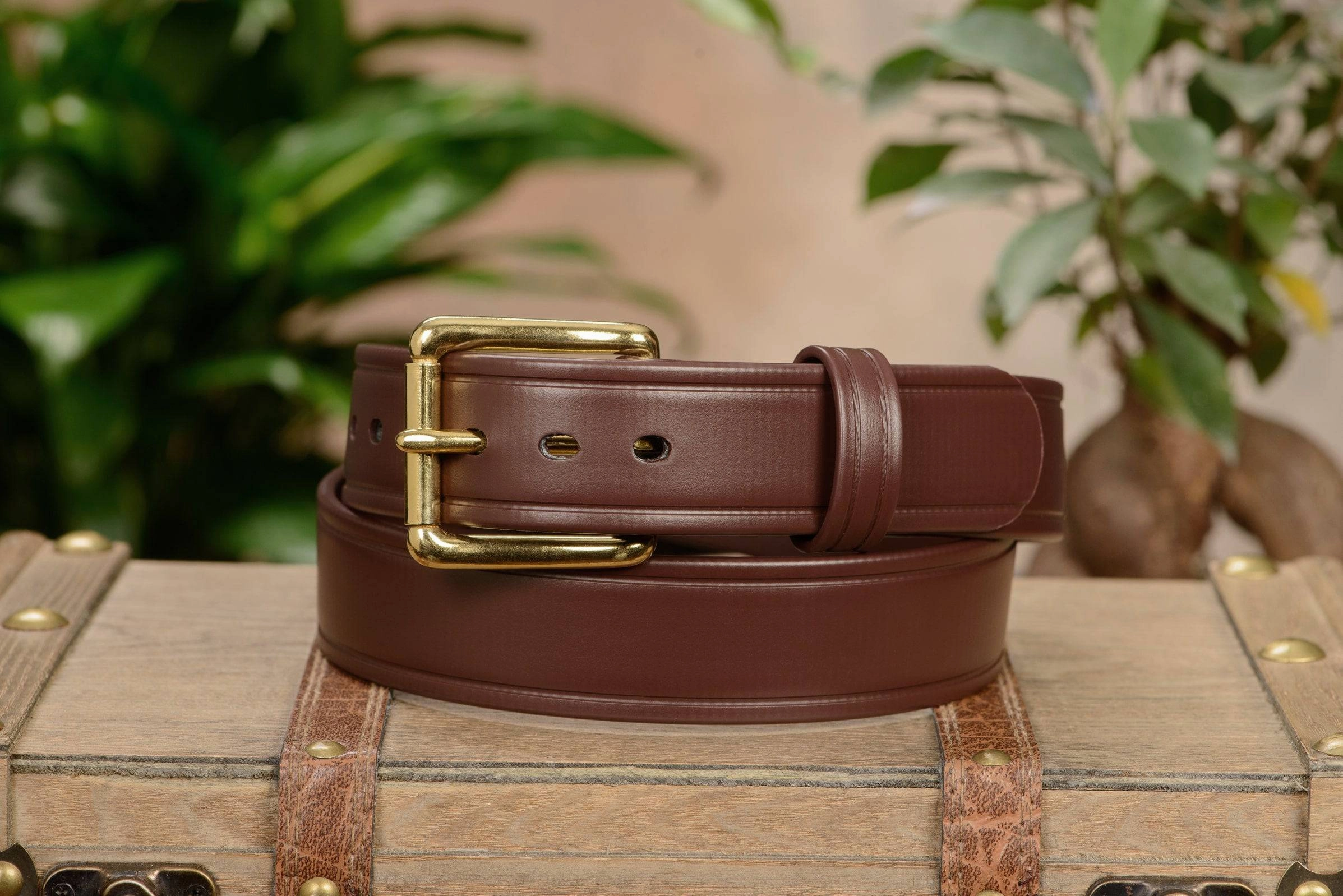 The Hercules Belt™ -  Brown Max Thick With Brass Buckle 1.50" (H505BR)