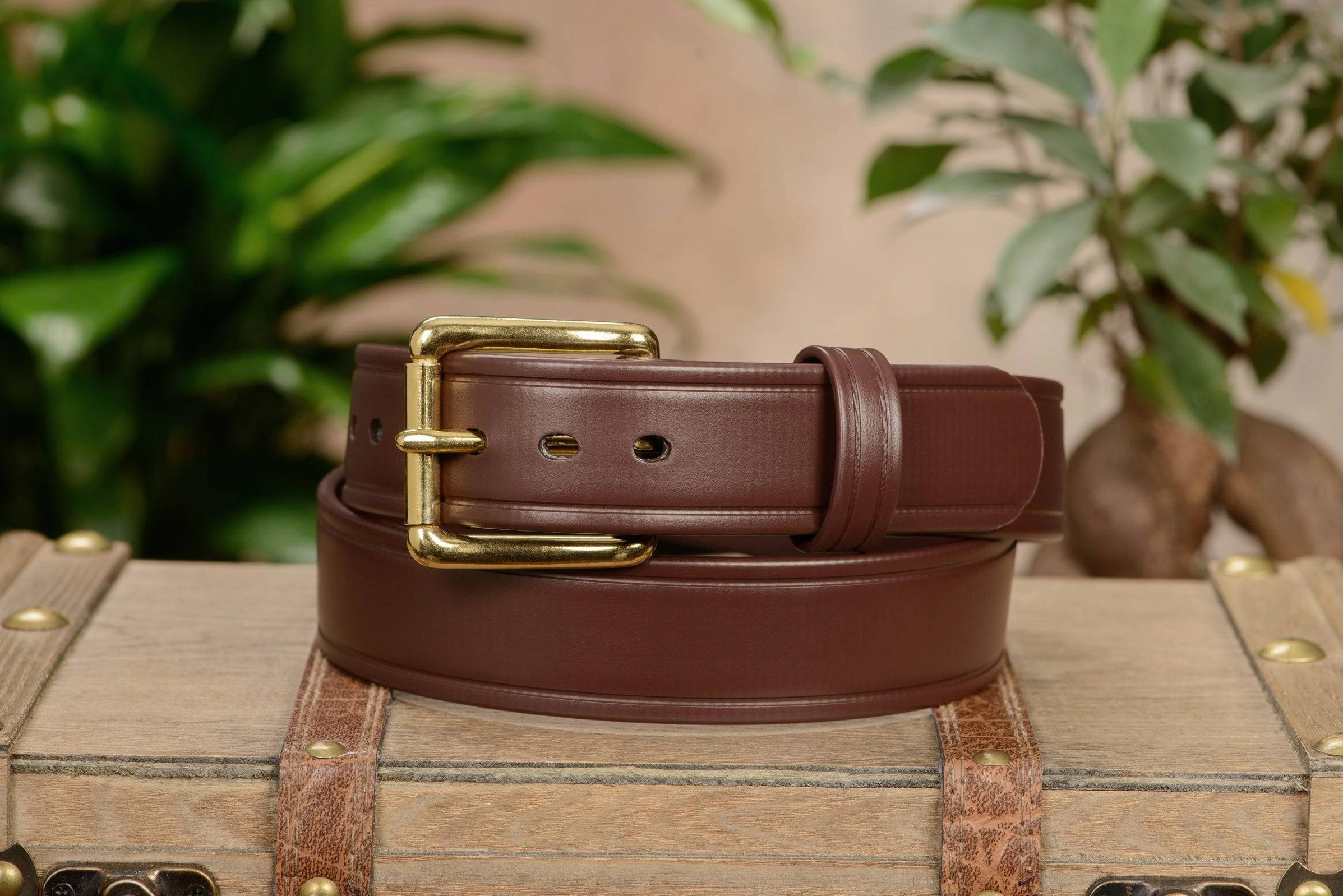 The Hercules Belt™ -  Brown Max Thick With Brass Buckle 1.50" (H505BR)