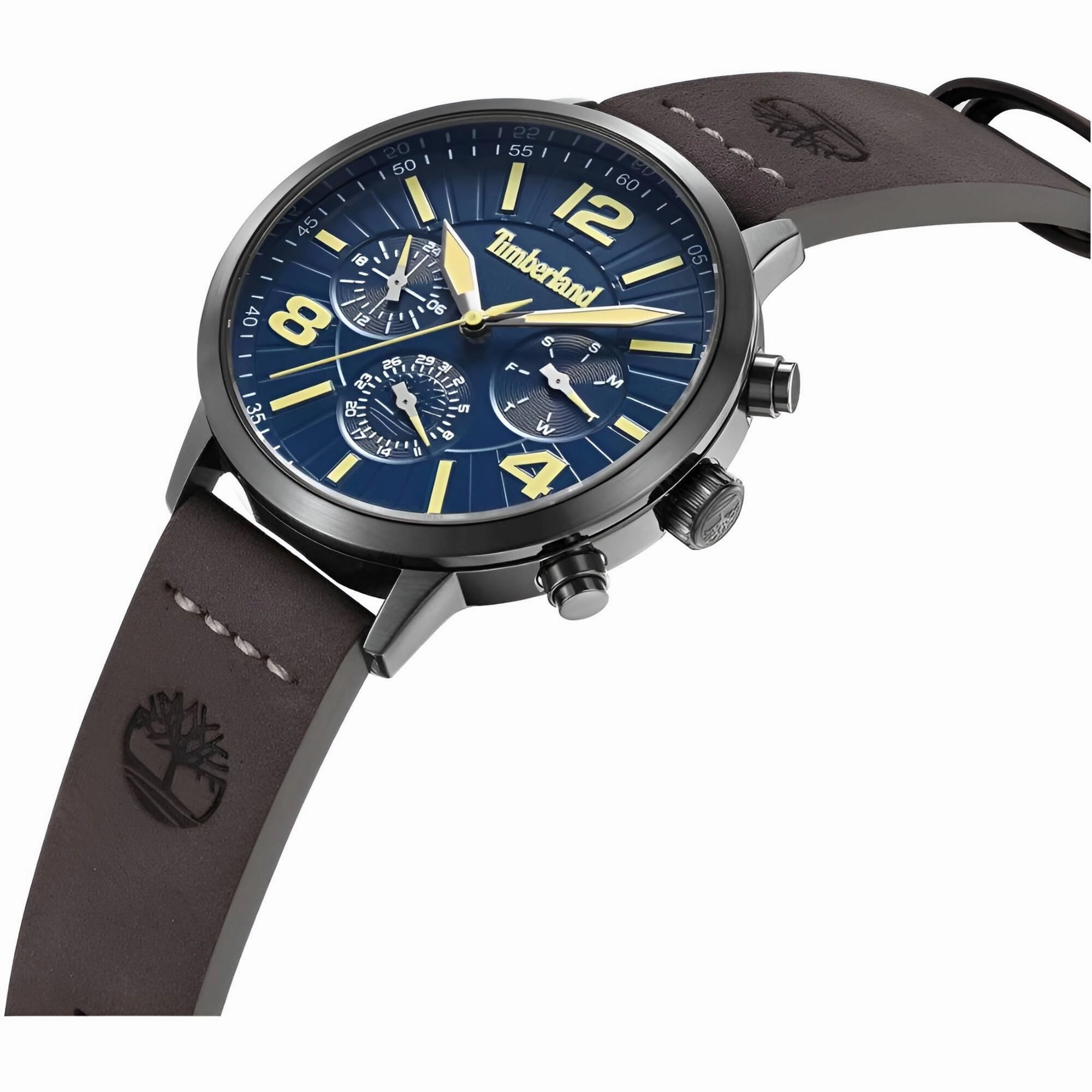 Timberland Men's Watch - Dress Sport Dark Blue Dial Dark Brown Strap | TDWGF2182203