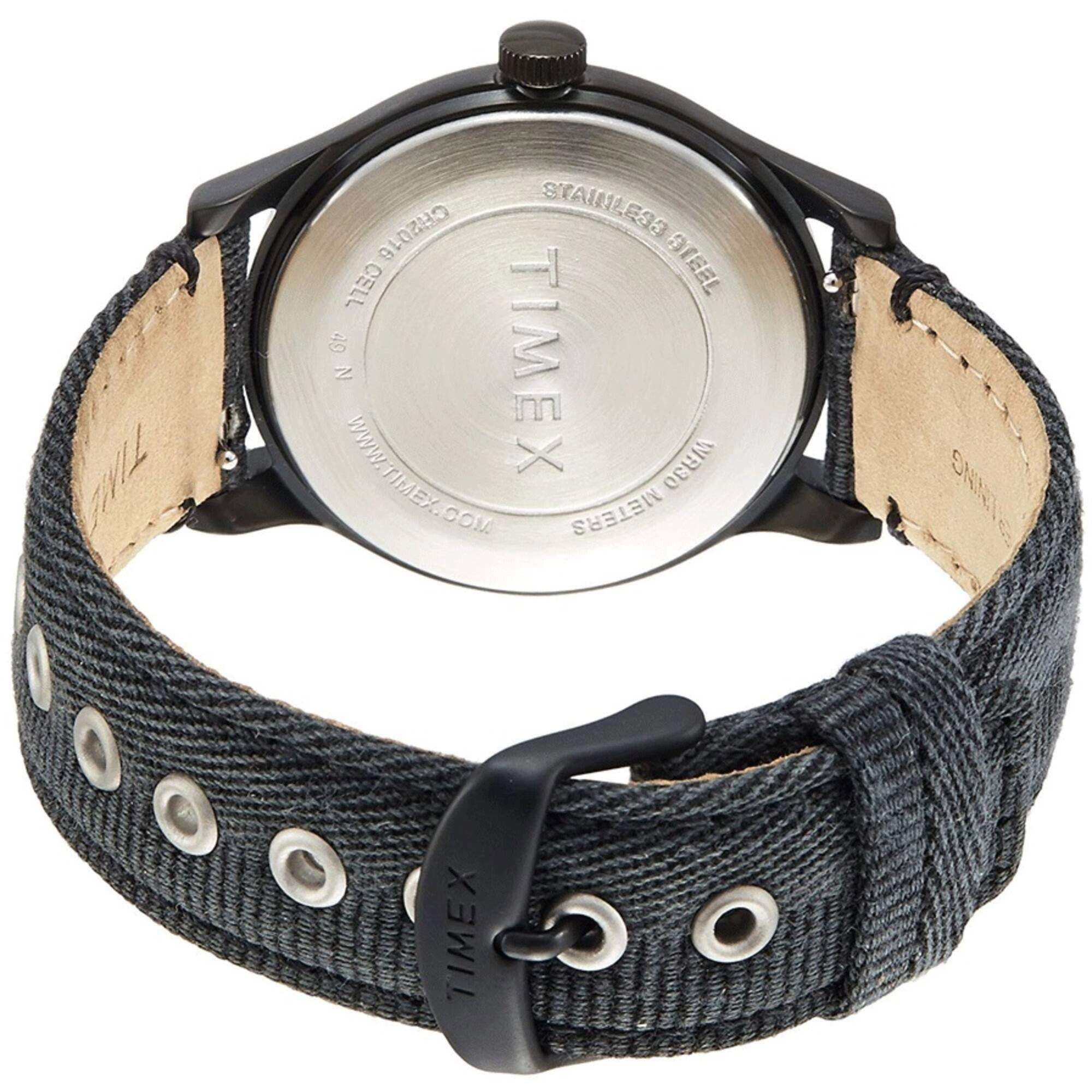 Timex Men's Watch - MK1 Quartz Black Stainless Steel Case Fabric Strap | TW2R68200