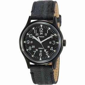 Timex Men's Watch - MK1 Quartz Black Stainless Steel Case Fabric Strap | TW2R68200