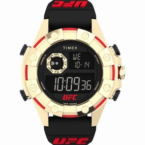 Timex Men's Watch - UFC Kick Chronograph Digital Dial Black Resin Strap | TW2V86600