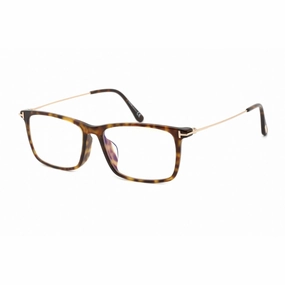 Tom Ford Men's Eyeglasses - Dark Havana Acetate/Metal Rectangular | FT5758-F-B 052
